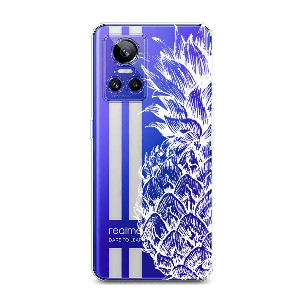 

Чехол Awog на Realme GT Neo 3 "Ананас графика белая", Разноцветный, 259050-10
