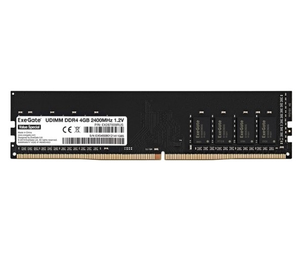 

Оперативная память ExeGate Value Special DIMM DDR4 4GB 2400MHz, EX287009RUS