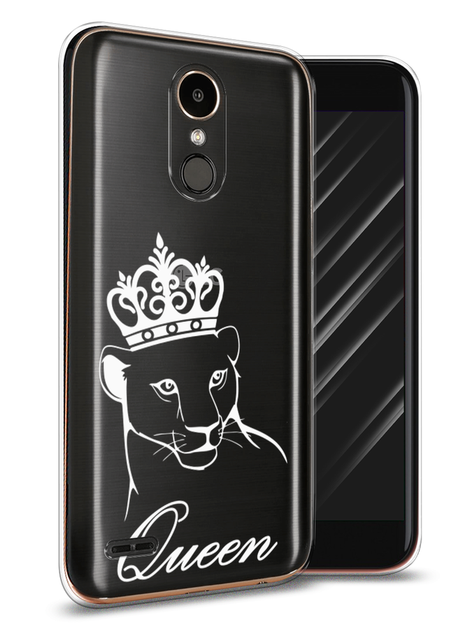 

Чехол Awog на LG K10 2017 "Львица королева", Бежевый;прозрачный, 81350-7