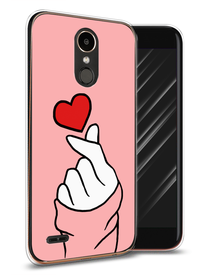 

Чехол Awog на LG K10 2017 "Милое сердечко", Белый;красный;черный, 81350-7