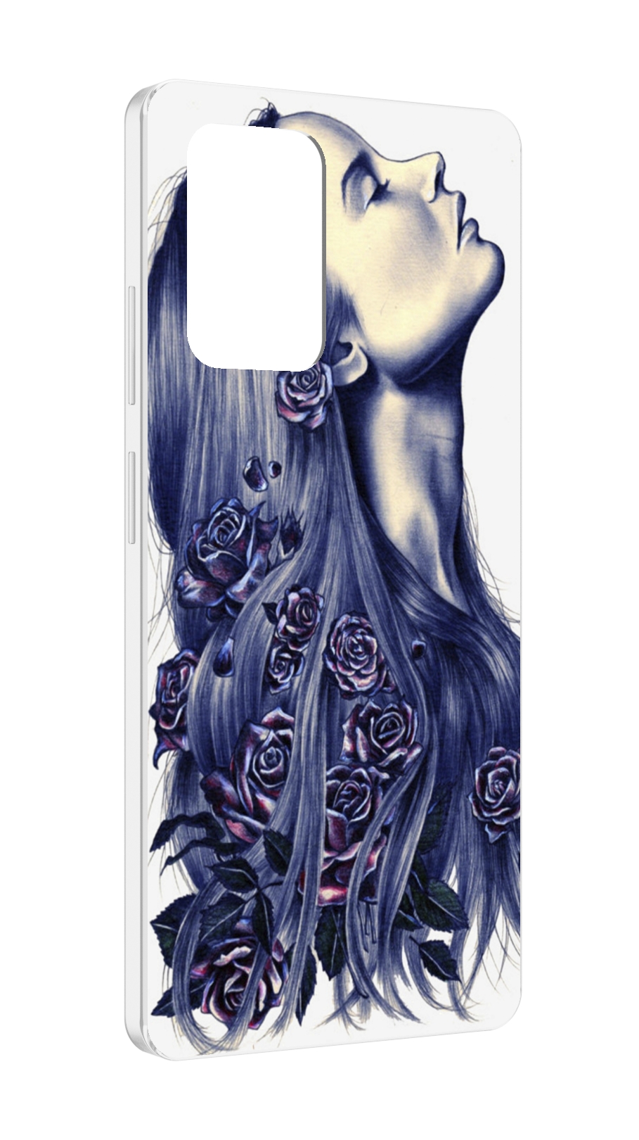 

Чехол MyPads Девушка с розами женский для ZTE Blade V40 Pro, Tocco