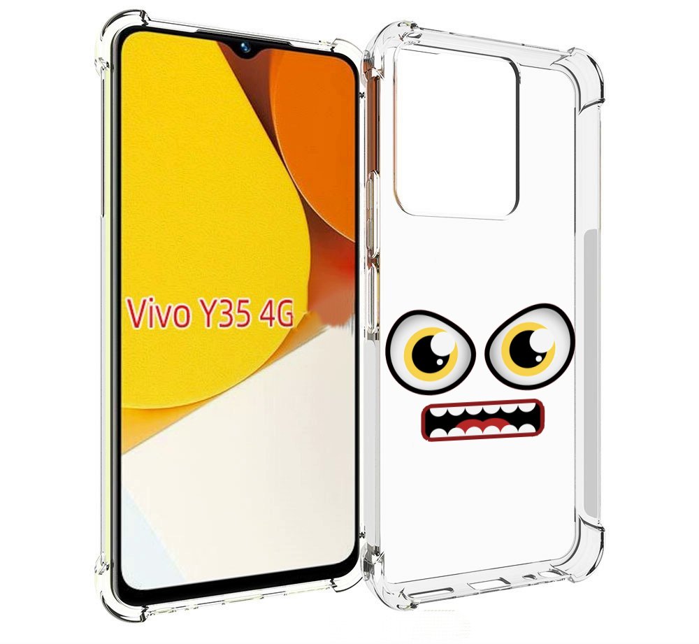 

Чехол MyPads красный злой смайлик для Vivo Y35 4G 2022 / Vivo Y22, Прозрачный, Tocco