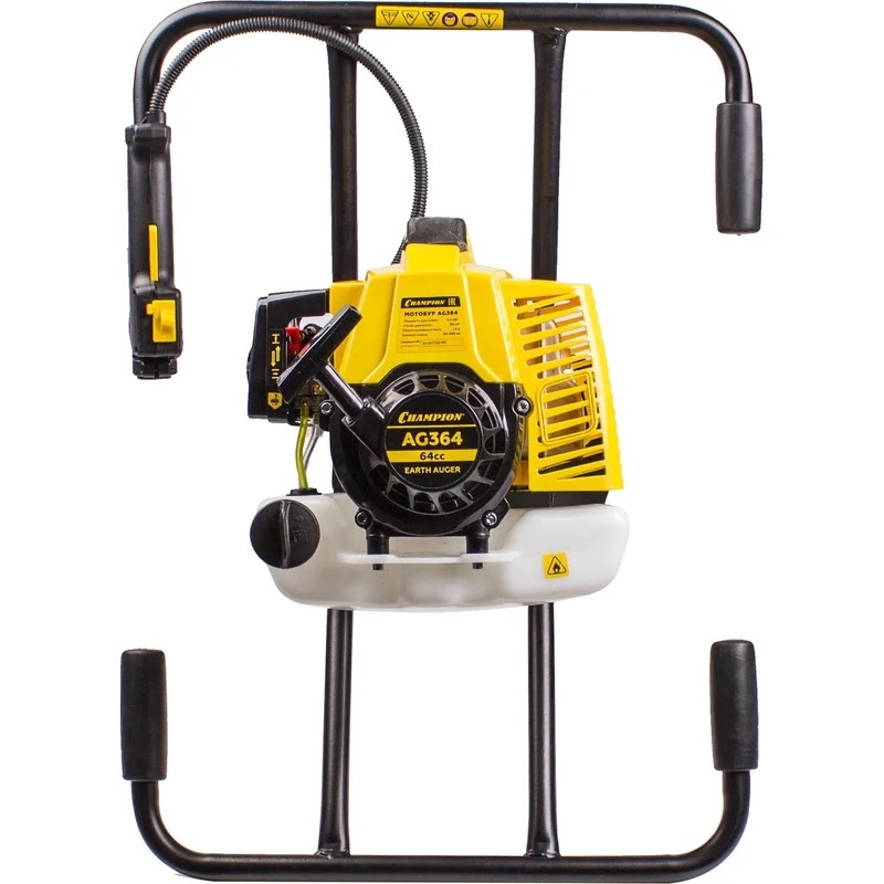 

Мотобур Champion AG364 профес. 2-х такт. 2200Вт 3л.с. 64см3 8700об/мин