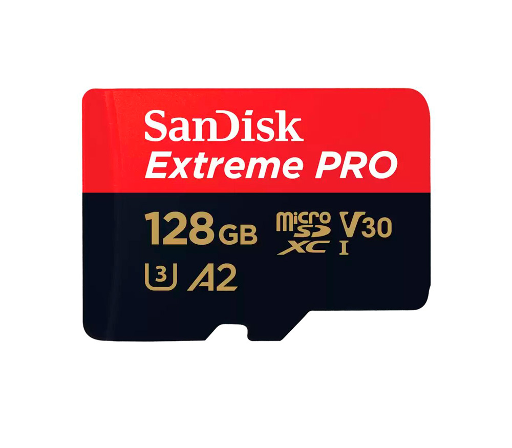 

Карта памяти SanDisk MicroSDXC 128GB Extreme PRO V30 U3 A2