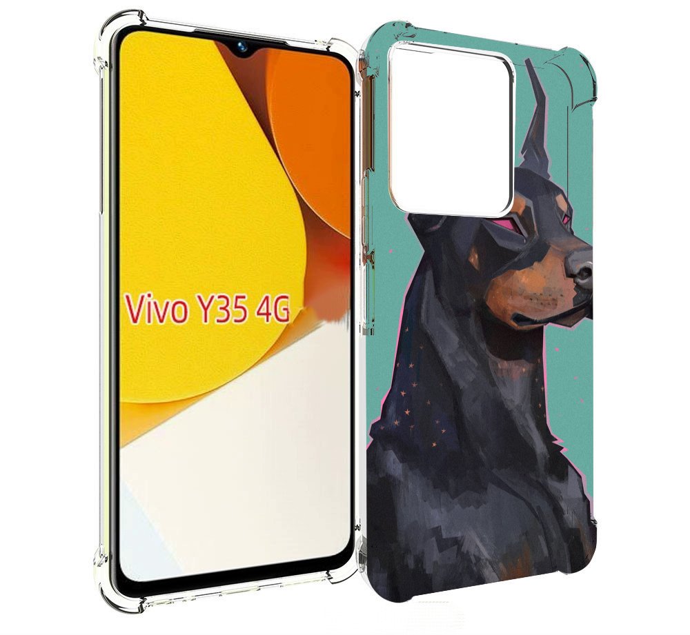 

Чехол MyPads красивый-доберман для Vivo Y35 4G 2022 / Vivo Y22, Прозрачный, Tocco