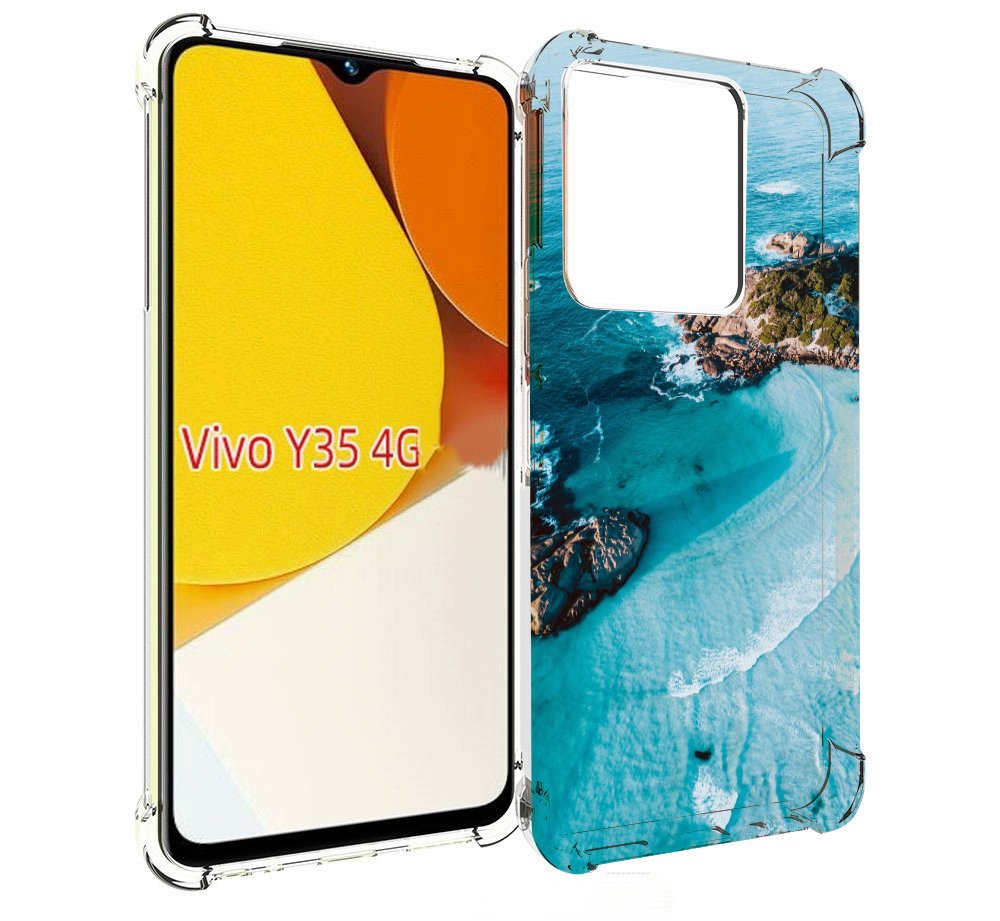 

Чехол MyPads красивый голубой залив для Vivo Y35 4G 2022 / Vivo Y22, Прозрачный, Tocco