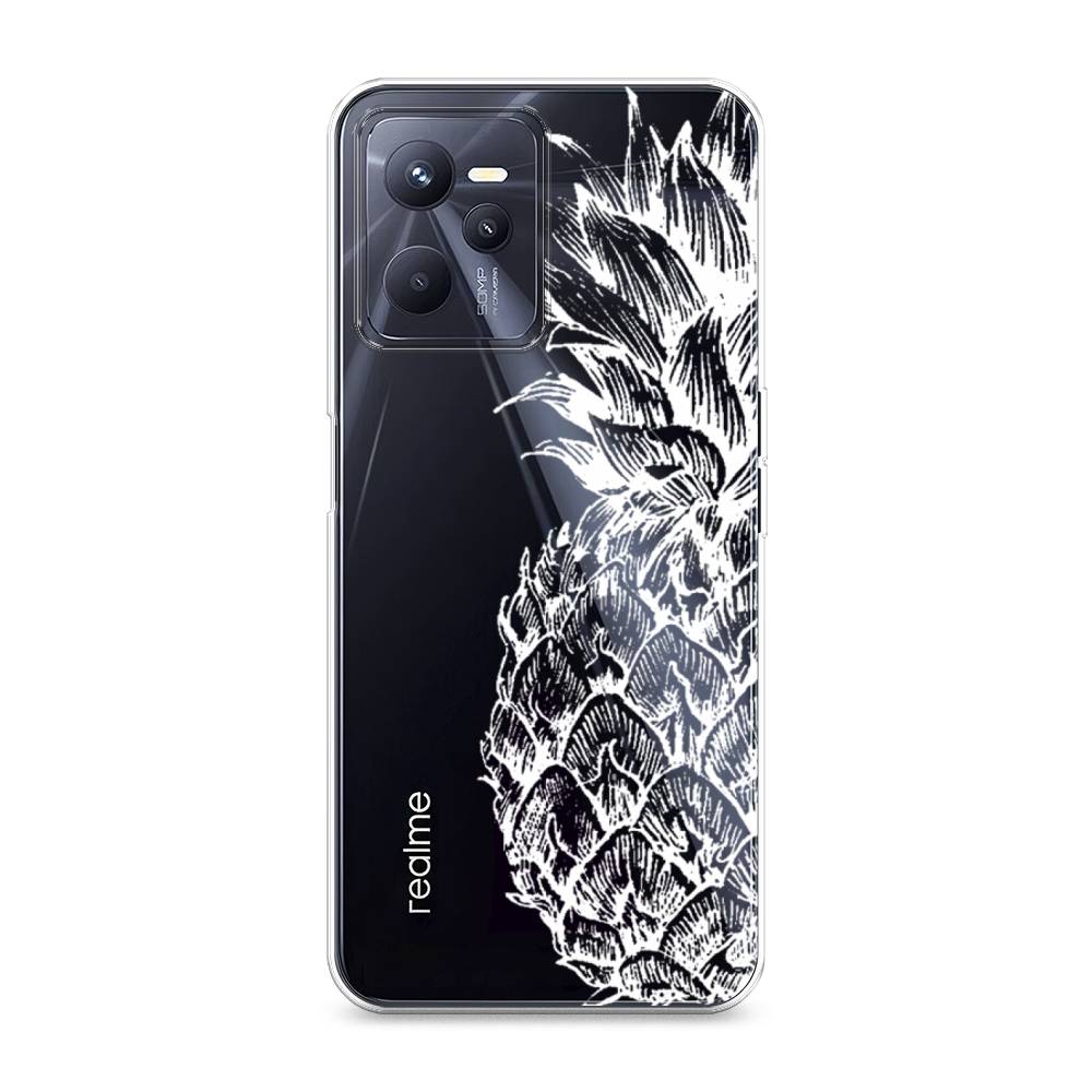 

Чехол Awog на Realme C35 "Ананас графика белая", Разноцветный, 259250-10