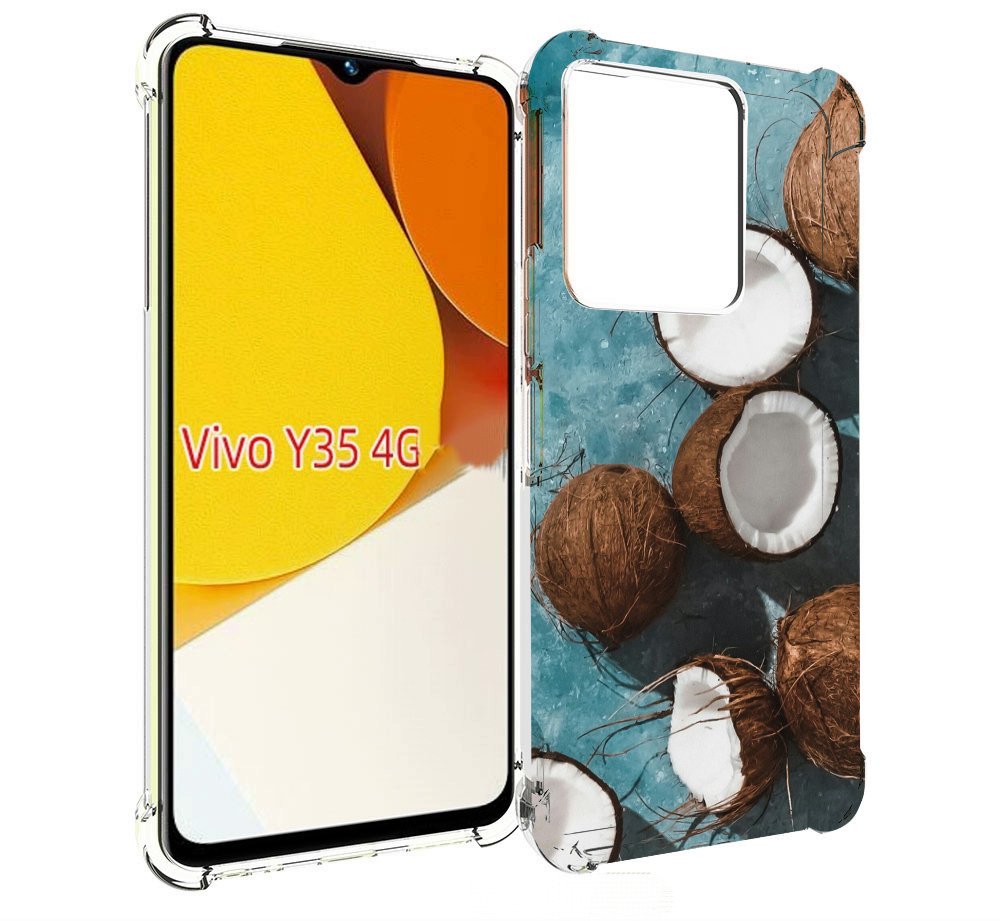 

Чехол MyPads красивые-кокосы для Vivo Y35 4G 2022 / Vivo Y22, Прозрачный, Tocco