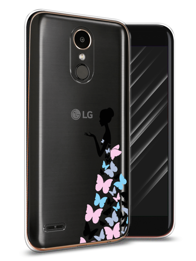 

Чехол Awog на LG K10 2017 "Платье из бабочек", Белый;розовый, 81350-1