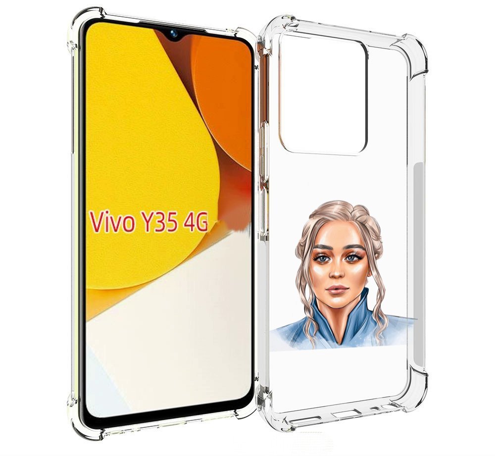

Чехол MyPads красивая-нарисованная-девушка-блондинка женский для Vivo Y35 4G 2022, Прозрачный, Tocco