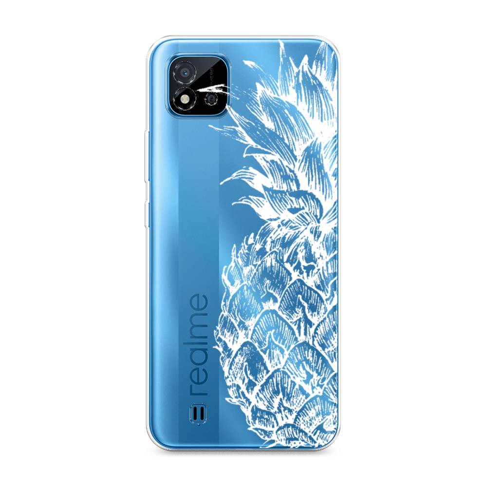 

Чехол Awog на Realme C20 "Ананас графика белая", Разноцветный, 254850-10