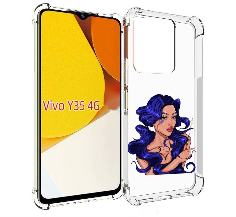

Чехол MyPads красивая-девушка-с-синими-волосами женский для Vivo Y35 4G 2022 / Vivo Y22, Прозрачный, Tocco