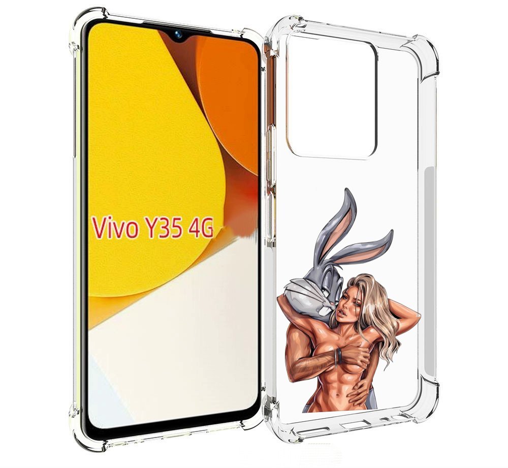

Чехол MyPads красивая-девушка-с-бак-банни женский для Vivo Y35 4G 2022 / Vivo Y22, Прозрачный, Tocco