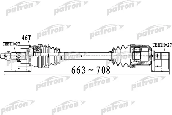 

Приводной вал PATRON PDS0495