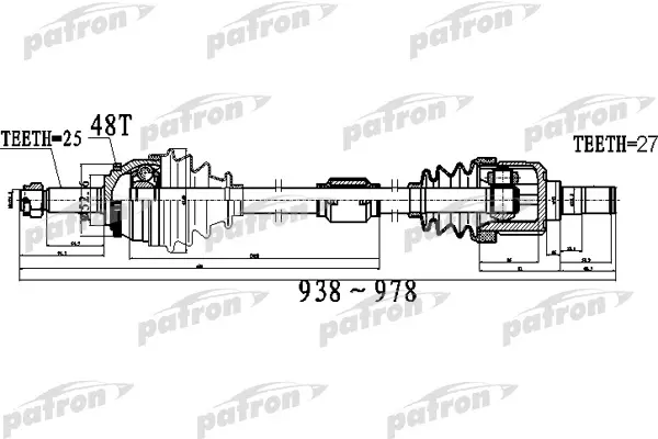 

Приводной вал PATRON PDS0500