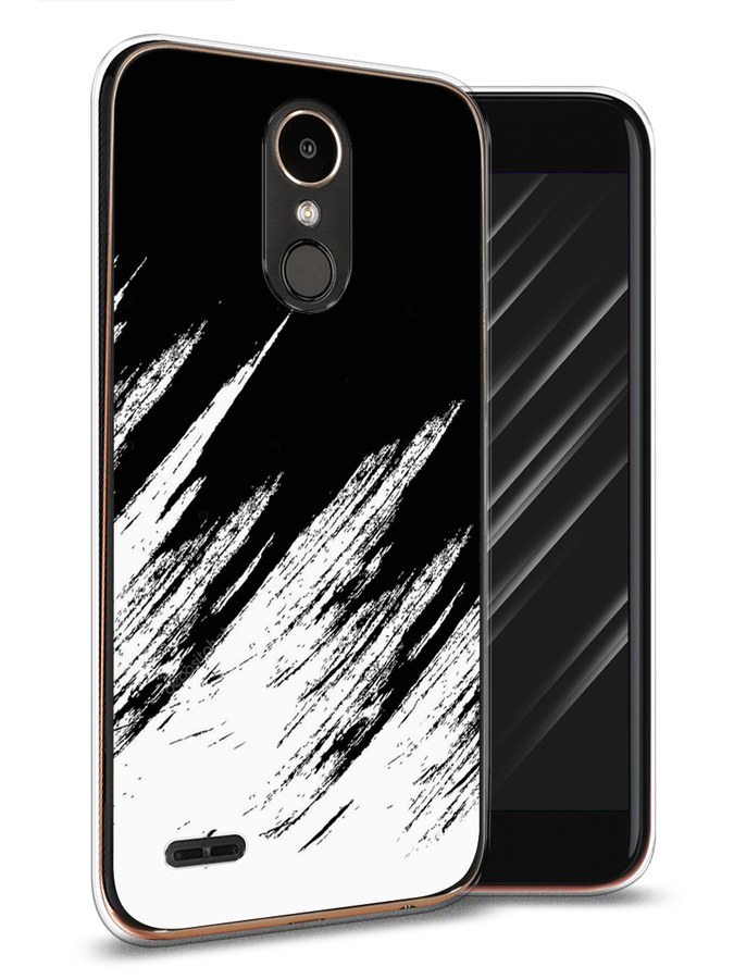 

Чехол Awog на LG K10 2017 "Черно белые брызги", Черный;белый;бежевый, 81350-3