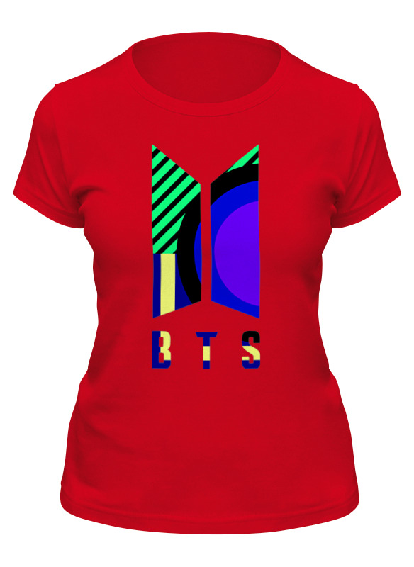 

Футболка женская Printio Bts красная 2XL, Красный;бордовый, Bts