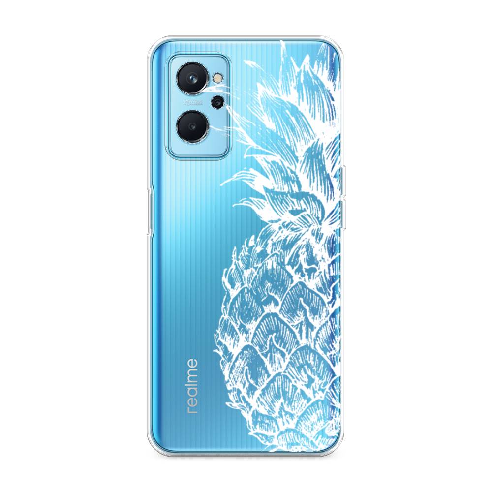 

Чехол Awog на Realme 9i/Oppo A96 4G "Ананас графика белая", Разноцветный, 258050-10
