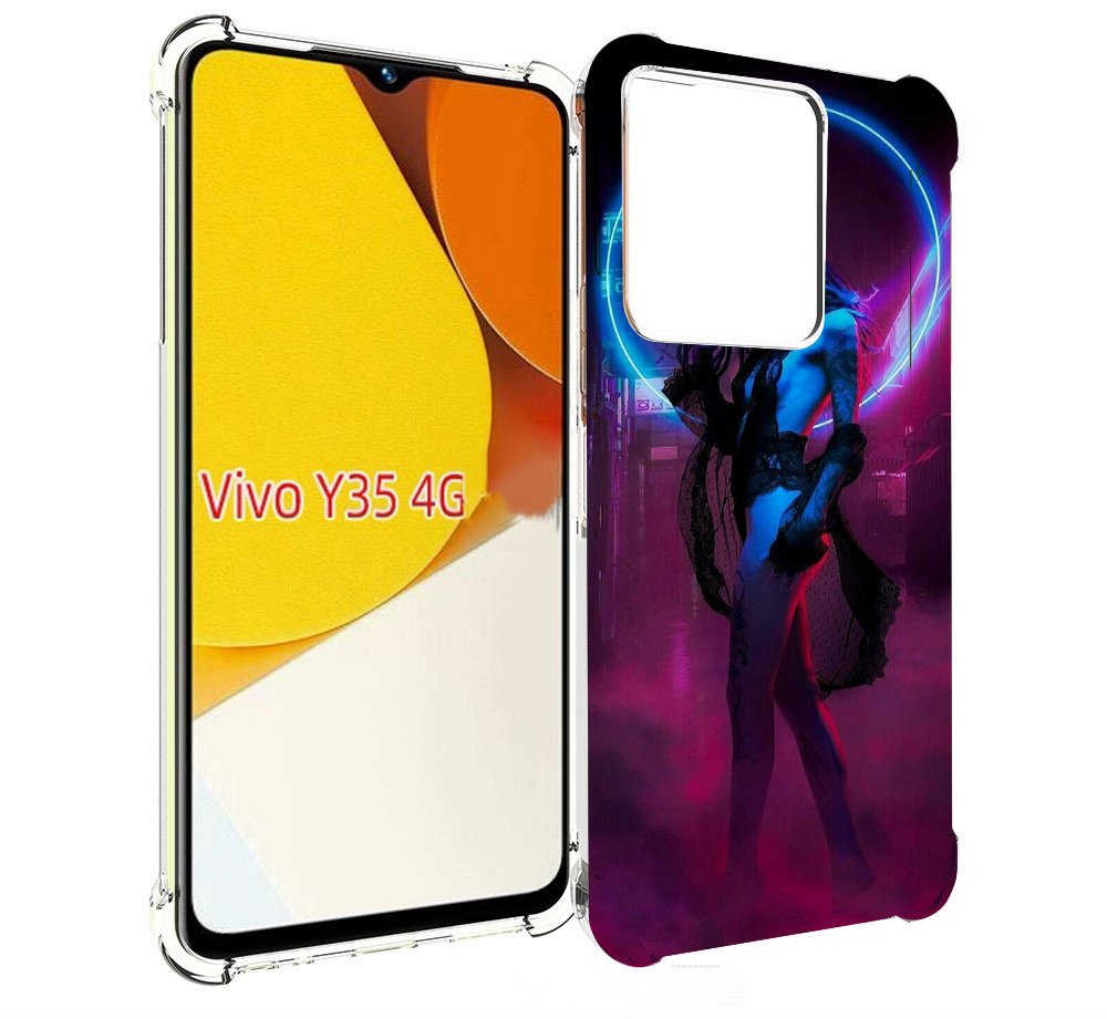 

Чехол MyPads красивая девушка в дыму неон женский для Vivo Y35 4G 2022 / Vivo Y22, Прозрачный, Tocco