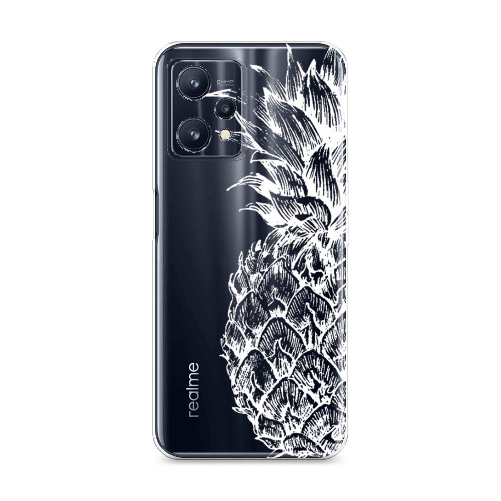 

Чехол Awog на Realme 9/9 Pro Plus "Ананас графика белая", Разноцветный, 258750-10