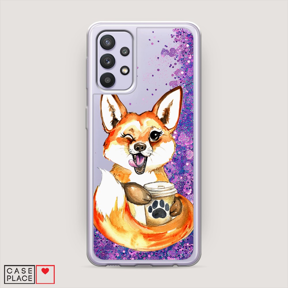 

Чехол Awog на Samsung Galaxy A32 / Самсунг A32 "Подмигивающая лиса с кофе", Разноцветный, 2102092-1