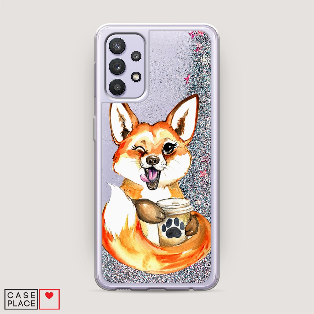 

Чехол Awog на Samsung Galaxy A32 / Самсунг A32 "Подмигивающая лиса с кофе", Разноцветный, 2102091-1