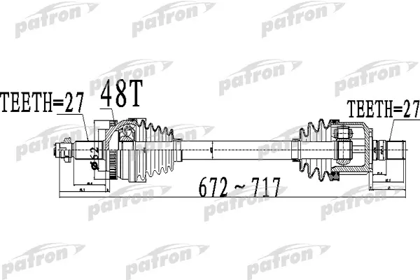 

PATRON Полуось PATRON PDS0507