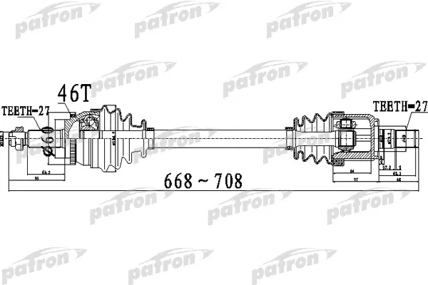 

PATRON Полуось PATRON PDS0498