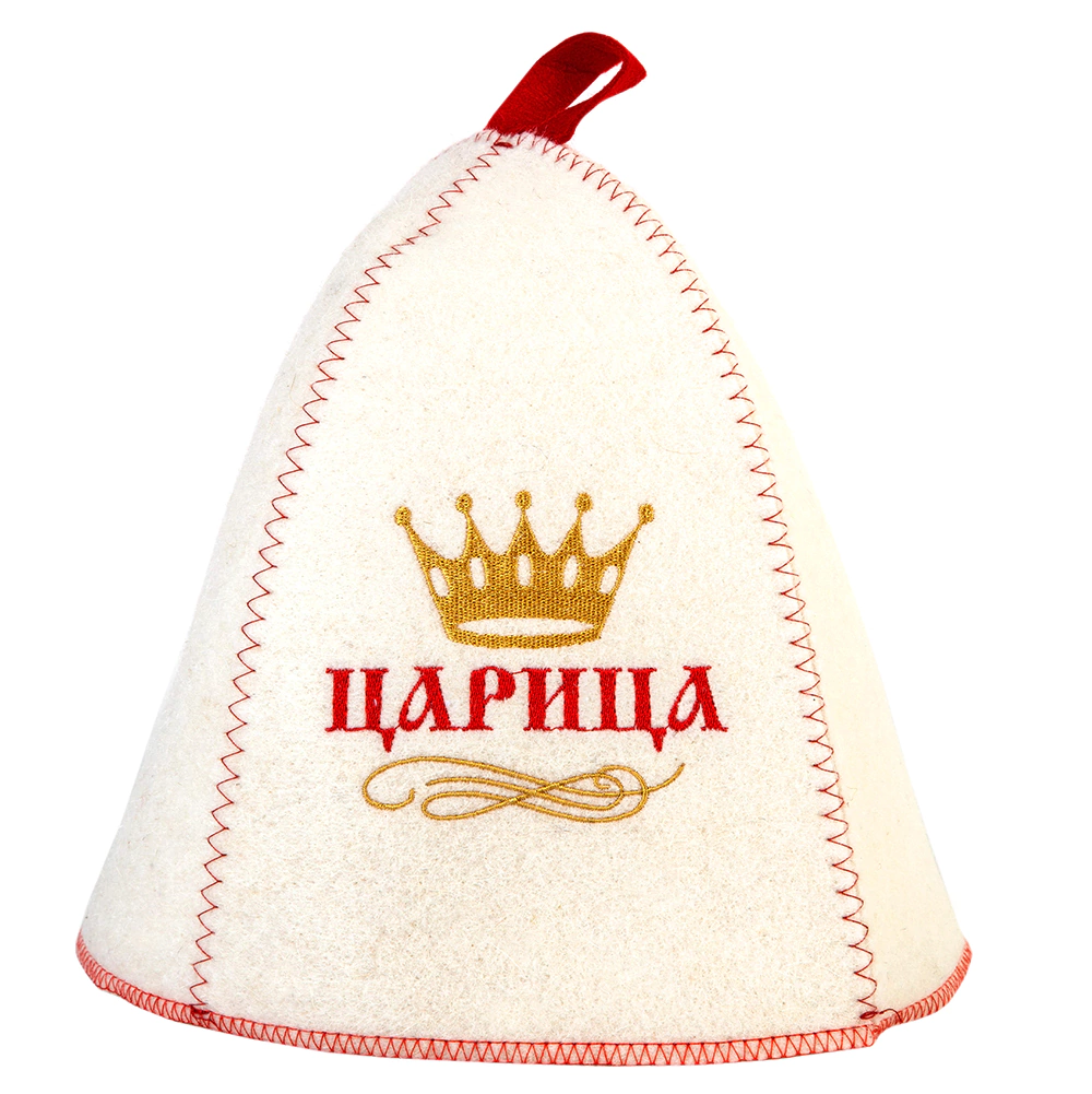

Шапка для бани Царица войлок 655000678  белый, Царица