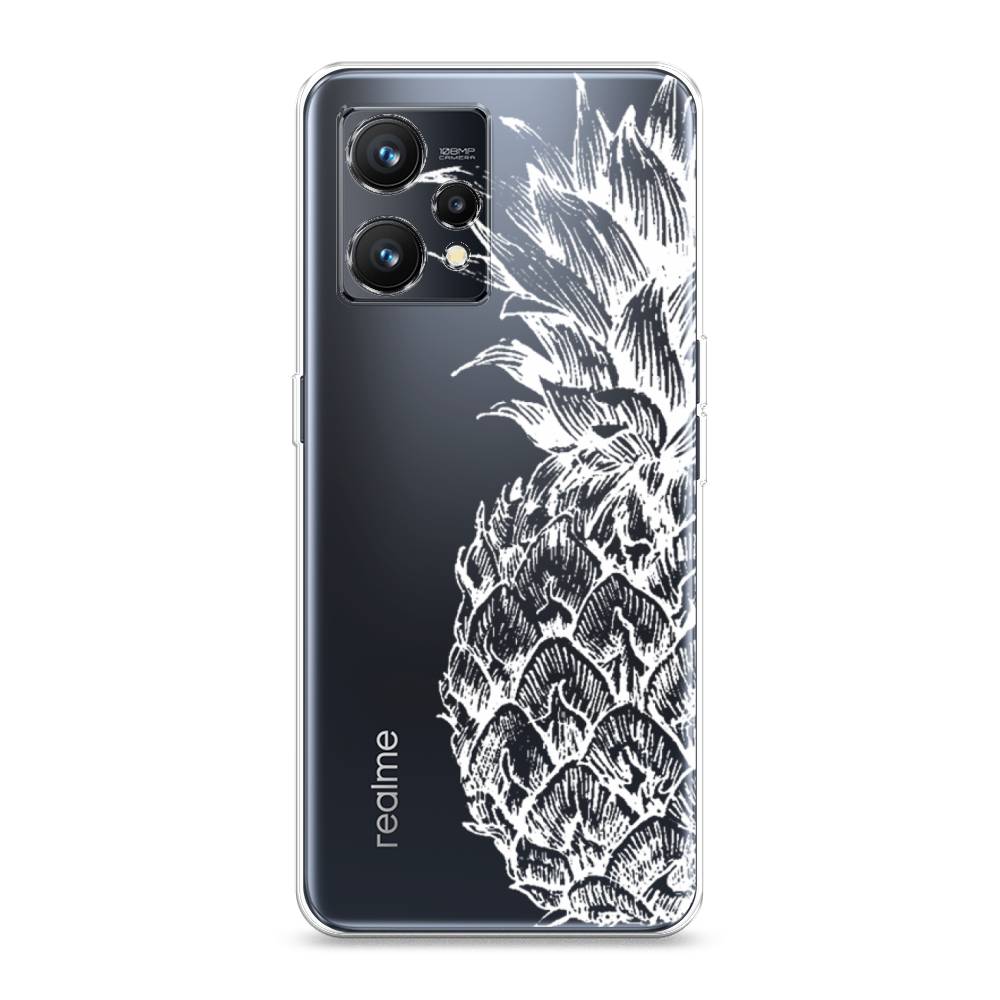 

Чехол Awog на Realme 9 "Ананас графика белая", Разноцветный, 257250-10