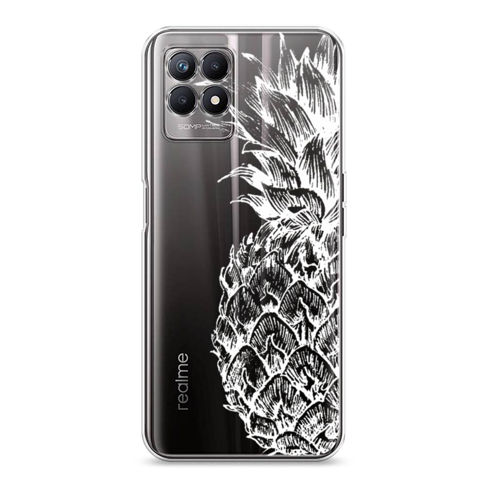 

Чехол Awog на Realme 8i "Ананас графика белая", Разноцветный, 257350-10