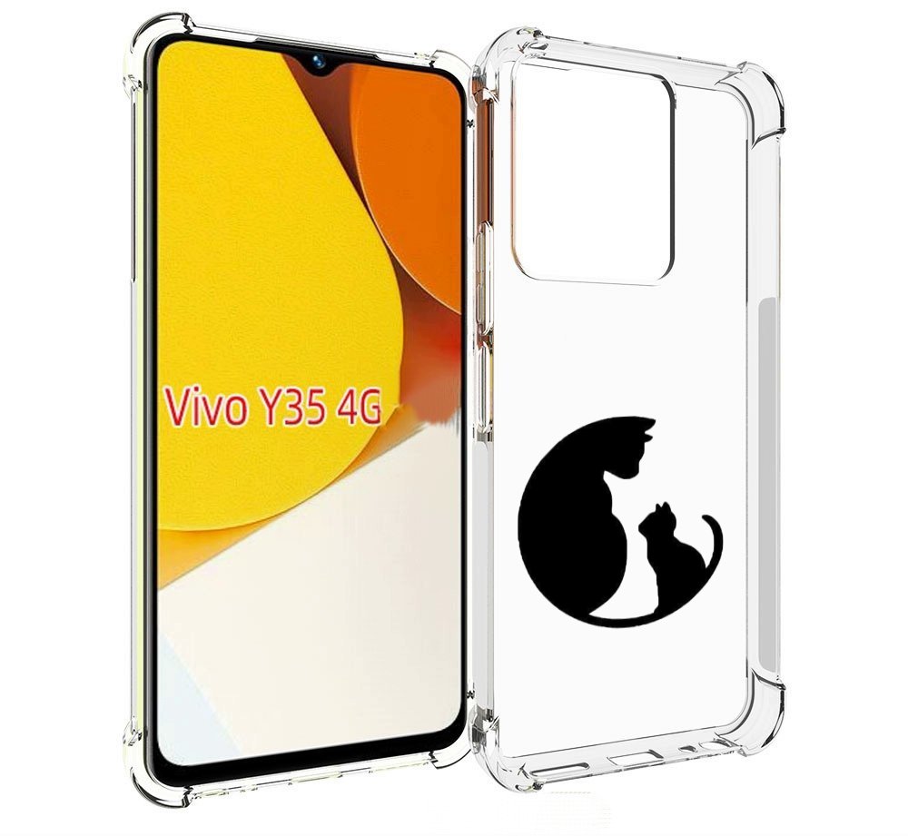 

Чехол MyPads коты в полукруге для Vivo Y35 4G 2022 / Vivo Y22, Прозрачный, Tocco