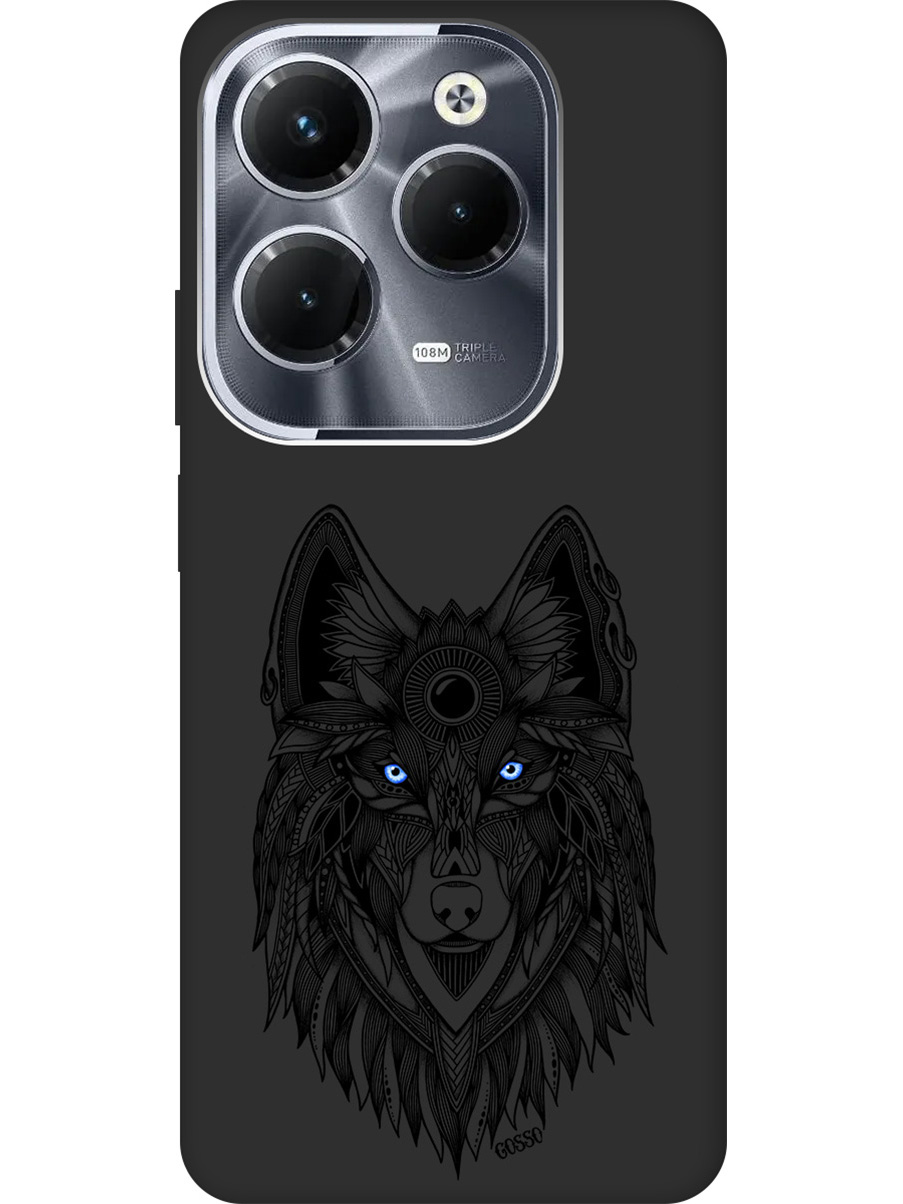 

Силиконовый чехол на Infinix Hot 40 / Hot 40 Pro с рисунком "Grand Wolf" Soft Touch черный, Черный;голубой, 20011886