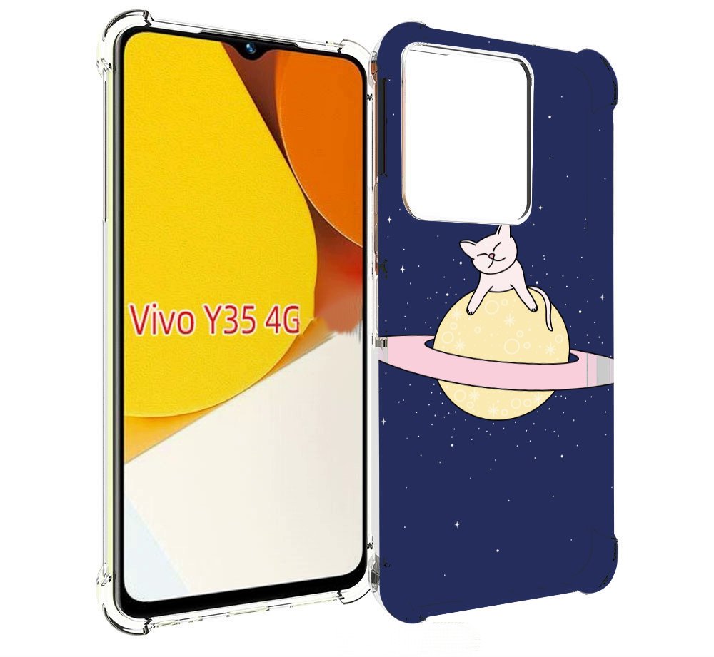 

Чехол MyPads котик на планете для Vivo Y35 4G 2022 / Vivo Y22, Прозрачный, Tocco