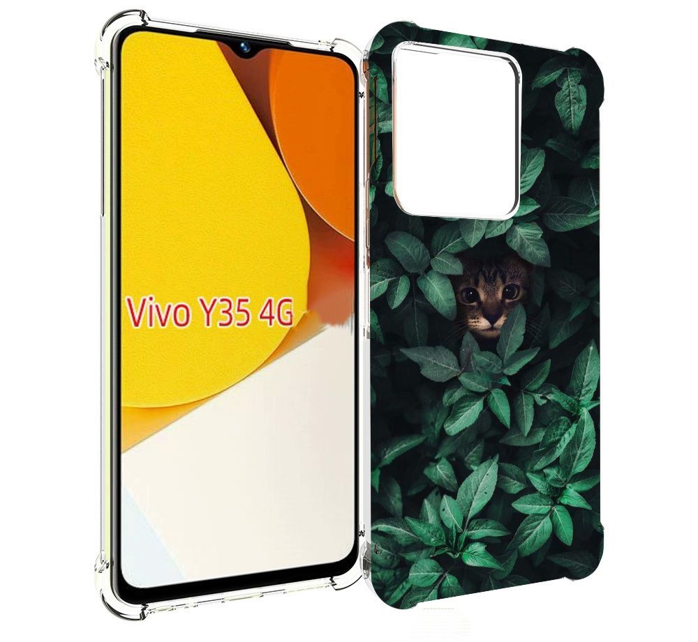 

Чехол MyPads котенок в листьях для Vivo Y35 4G 2022 / Vivo Y22, Прозрачный, Tocco