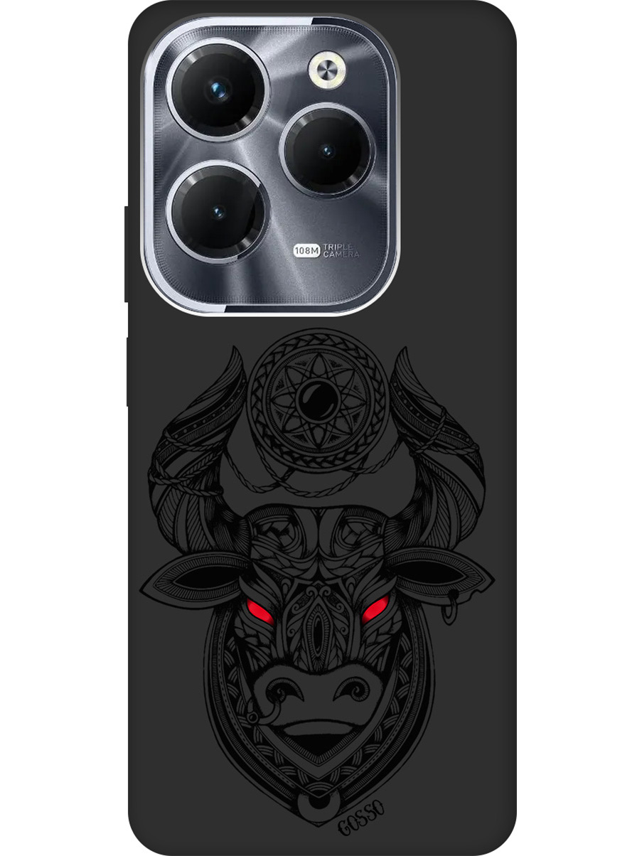 

Силиконовый чехол на Infinix Hot 40 / Hot 40 Pro с рисунком "Grand Bull" Soft Touch черный, Черный;красный, 20011886