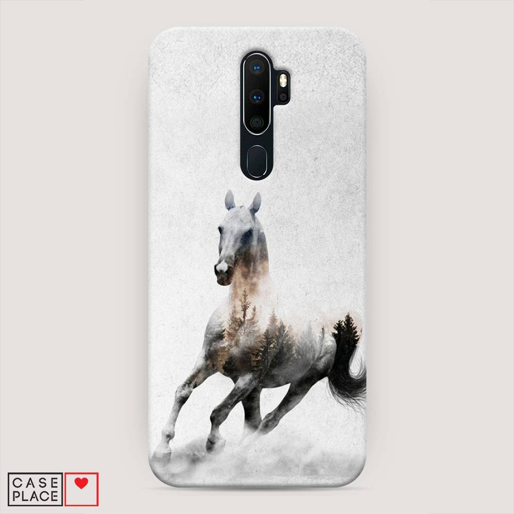 

Пластиковый чехол "Лошадь лес" на Oppo A5 (2020), 251320-1