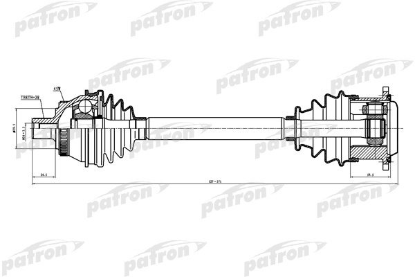 

Приводной вал PATRON PDS0025