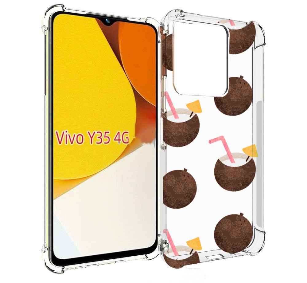 

Чехол MyPads кокосики для Vivo Y35 4G 2022 / Vivo Y22, Прозрачный, Tocco
