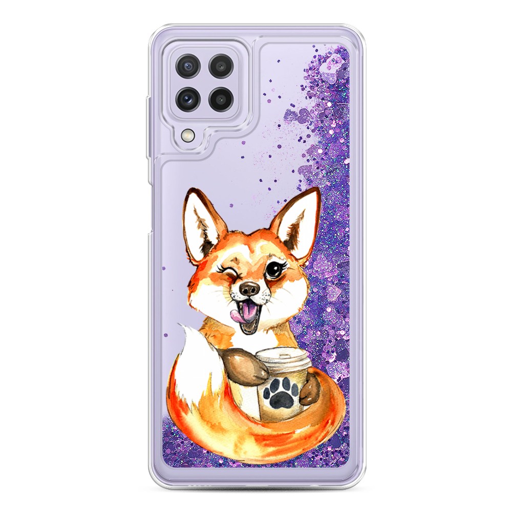 

Чехол Awog на Samsung Galaxy A22 / Самсунг A22 "Подмигивающая лиса с кофе", Разноцветный, 2103192-1