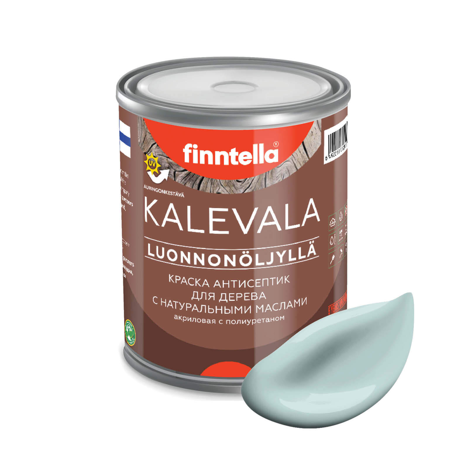 

Краска для дерева и деревянных фасадов FINNTELLA KALEVALA, с натуральным маслом и полиурет, Голубой, KALEVALA NLC