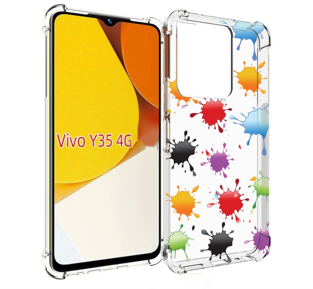 

Чехол MyPads кляксы для Vivo Y35 4G 2022 / Vivo Y22, Прозрачный, Tocco