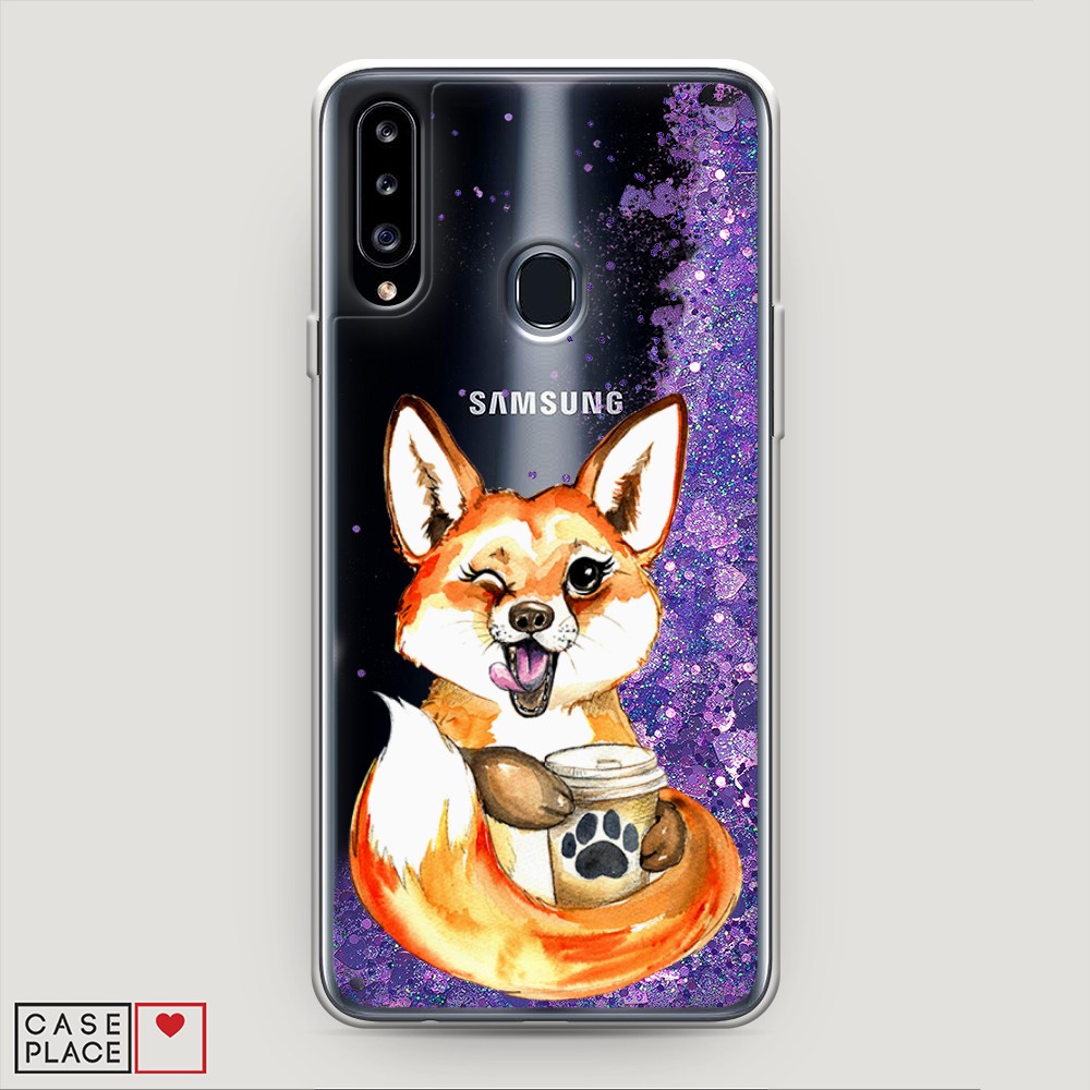 

Чехол Awog на Samsung Galaxy A20s / Самсунг A20s "Подмигивающая лиса с кофе", Разноцветный, 2100892-1
