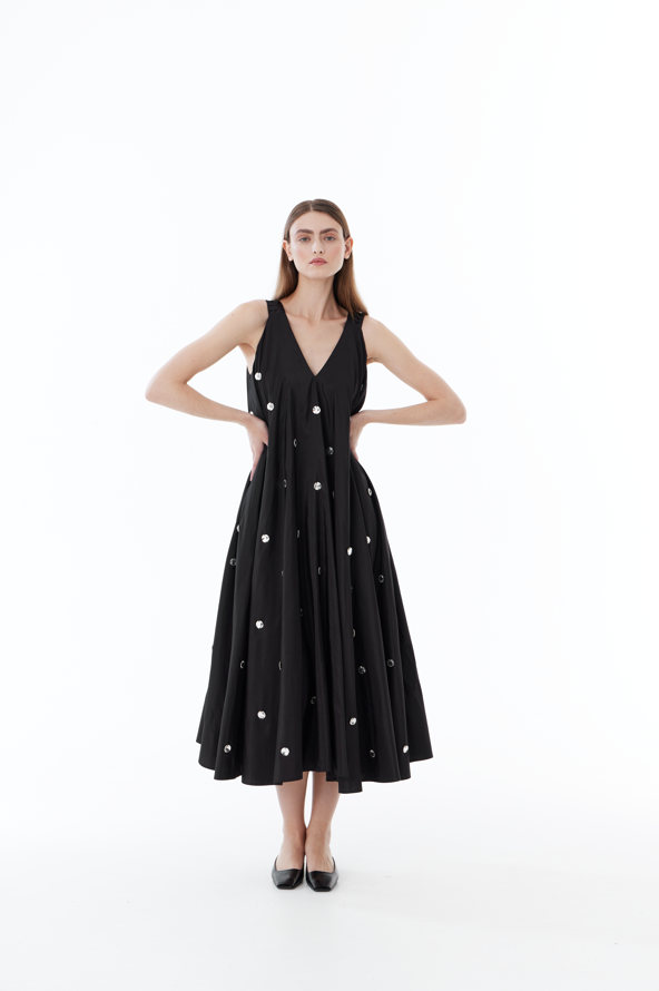 

Платье женское Fashion Rebels FR22FW1D03W200B черное, Черный, FR22FW1D03W200B