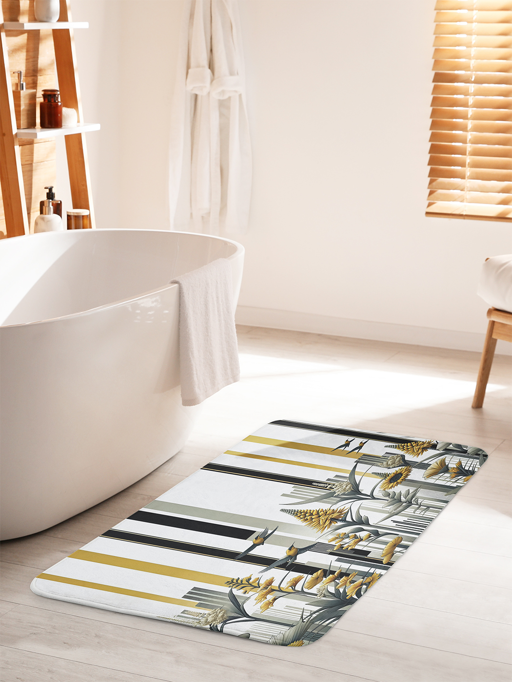 

Коврик для ванной туалета душа JoyArty "Полет у цветов", bath_sd2646_60x100