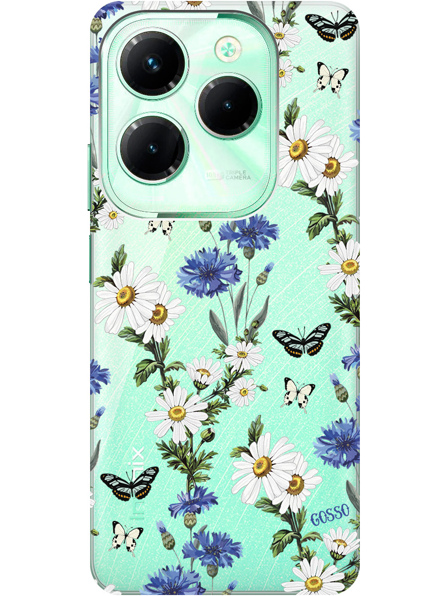 

Силиконовый чехол на Infinix Hot 40 / Hot 40 Pro с рисунком "Hello, Camomiles" прозрачный, Прозрачный;голубой;зеленый, 20011885
