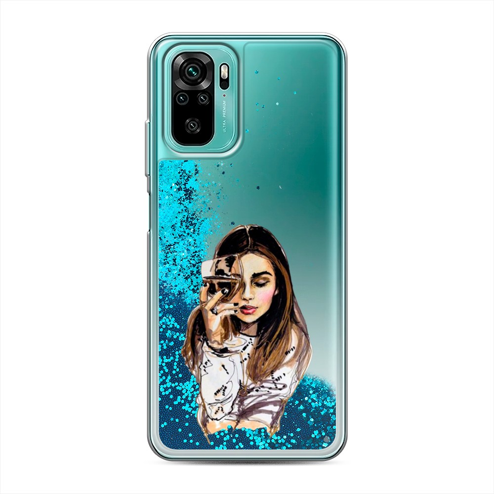 

Чехол Awog на Xiaomi Redmi Note 10/Note 10S/M5s "Девушка с бокалом", Разноцветный, 39993-1