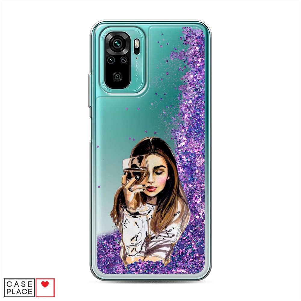 

Чехол Awog на Xiaomi Redmi Note 10/Note 10S/M5s "Девушка с бокалом", Разноцветный, 39992-1