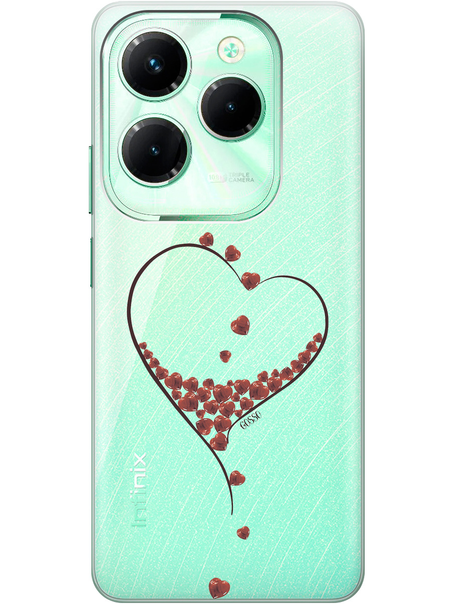 

Силиконовый чехол на Infinix Hot 40 / Hot 40 Pro с рисунком "Little hearts" прозрачный, Прозрачный;черный, 20011885
