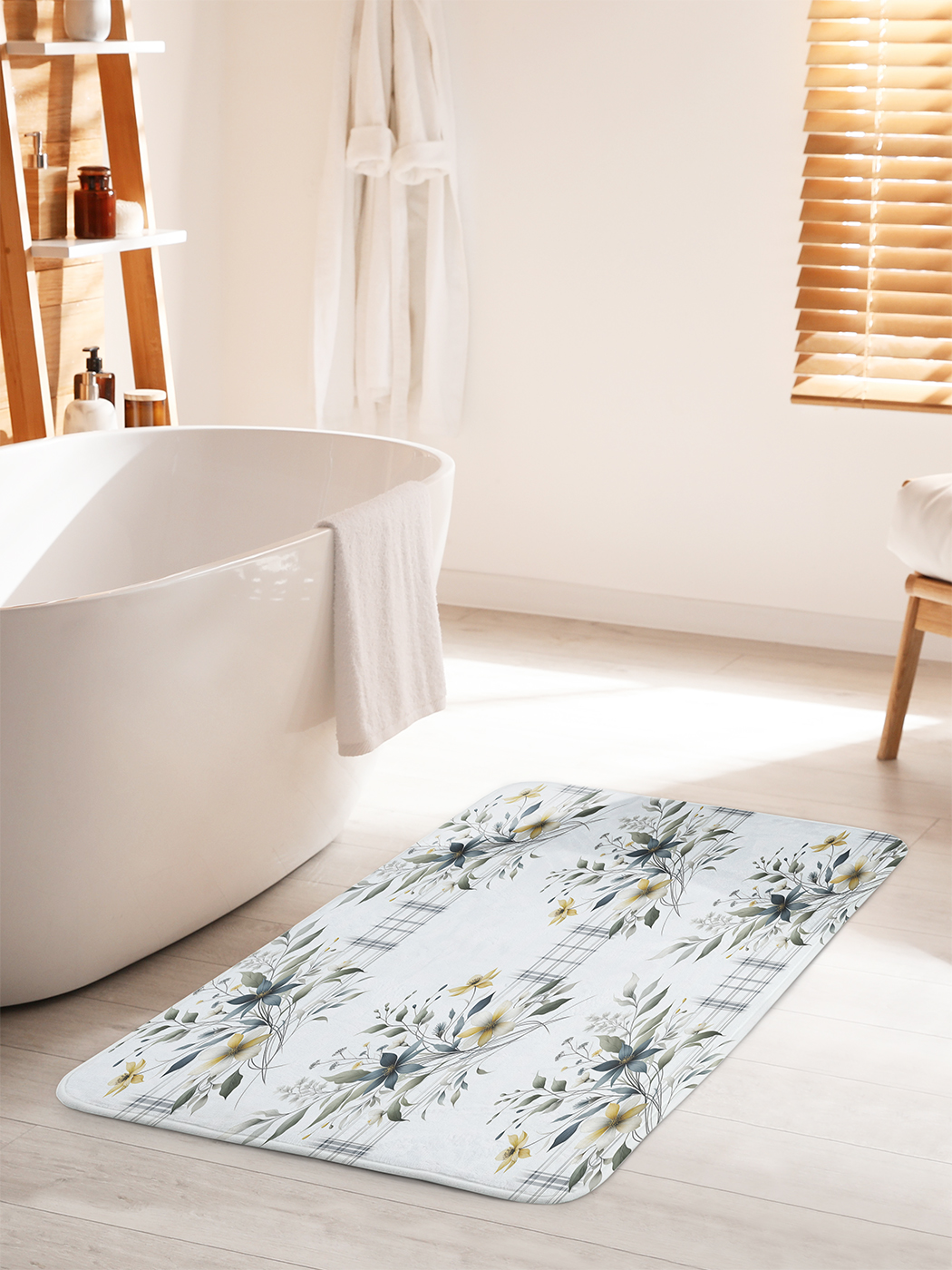 

Коврик для ванной туалета душа JoyArty "Цветочный ромб", bath_sd2632_60x100